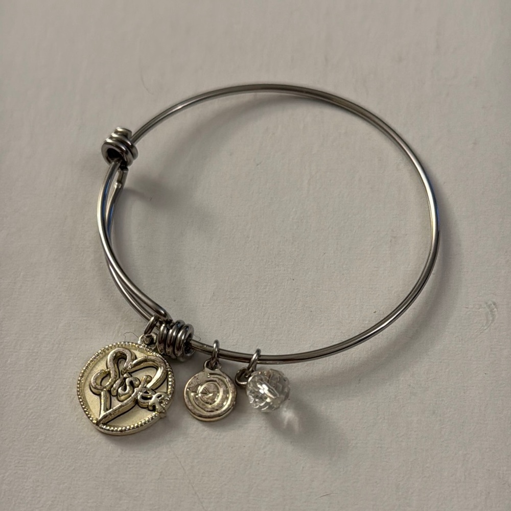 Silver Charm Bracelet Alex & Ani Sisters H9